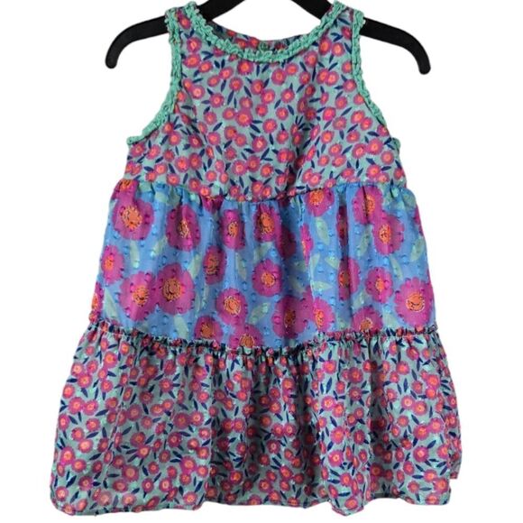 Kate Spade New York 24M Pink Floral Tiered Trapeze Dress Toddler Girls Fashion - Picture 10 of 10